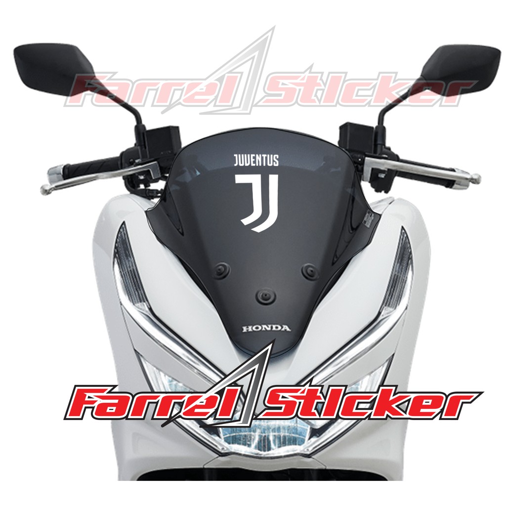 stiker kaca juventus sticker juve 15 x 8