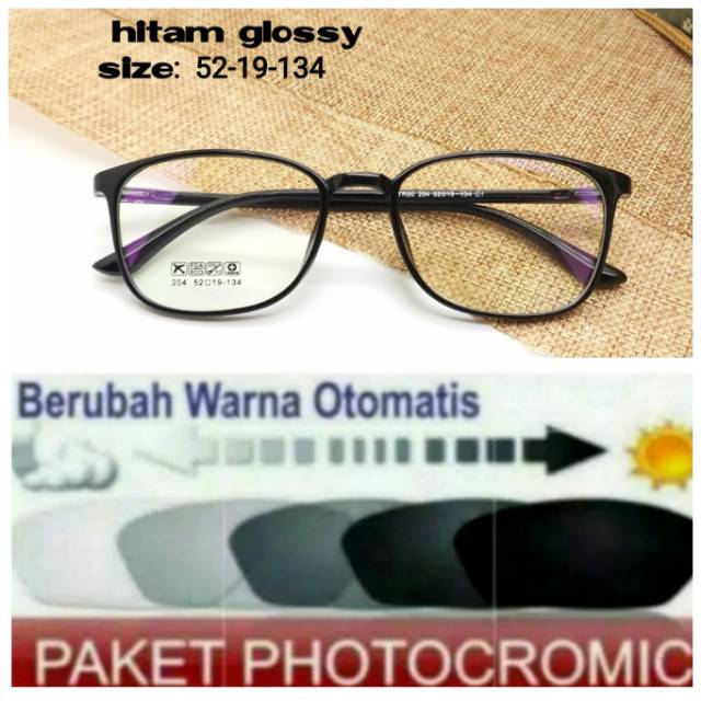 Frame Kacamata Anti UV Photocromic, Kaca mata Trendy, Kacamata Minus, Kaca mata Plus, Kacamata New