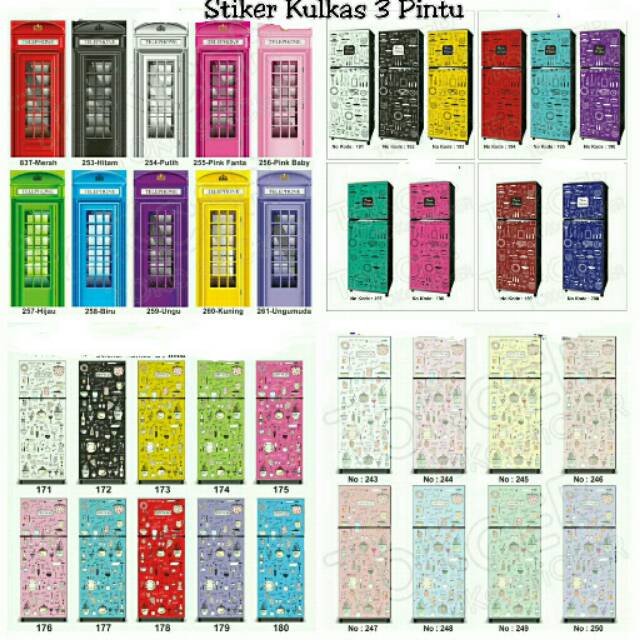  Stiker  Kulkas  3 Pintu Telephone  Master Chef Kitchenset 