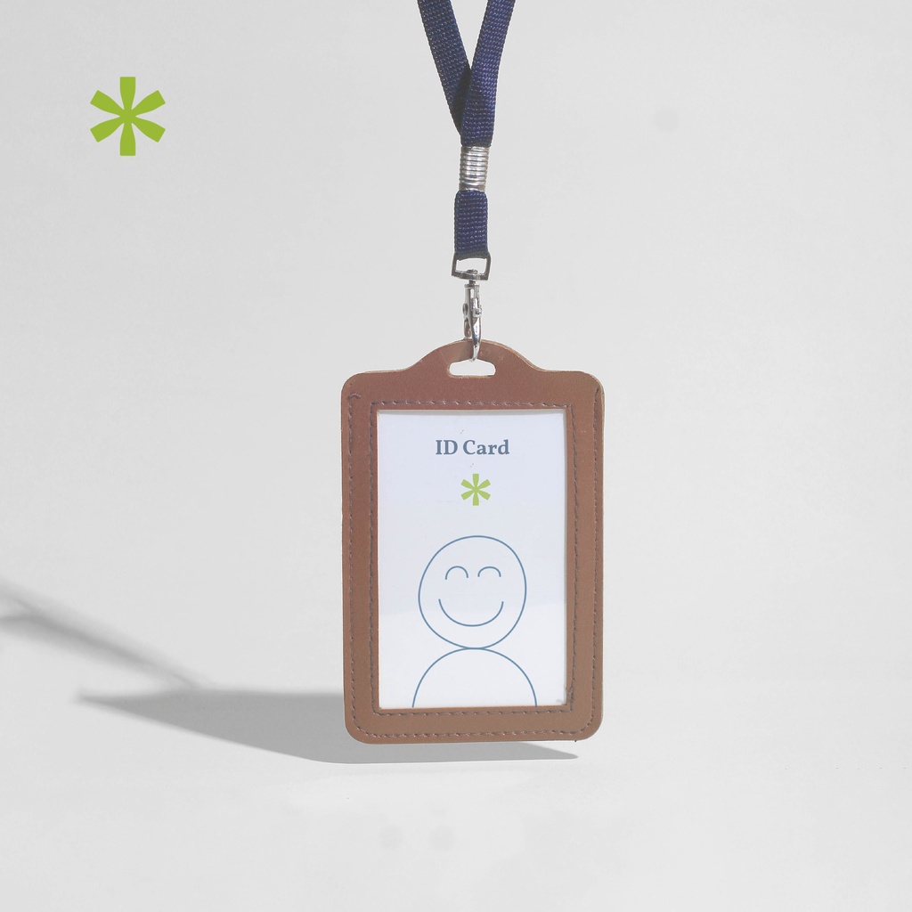 

Middle things id card holder kulit tempat kalung nama casing kartu name tag tali id tag