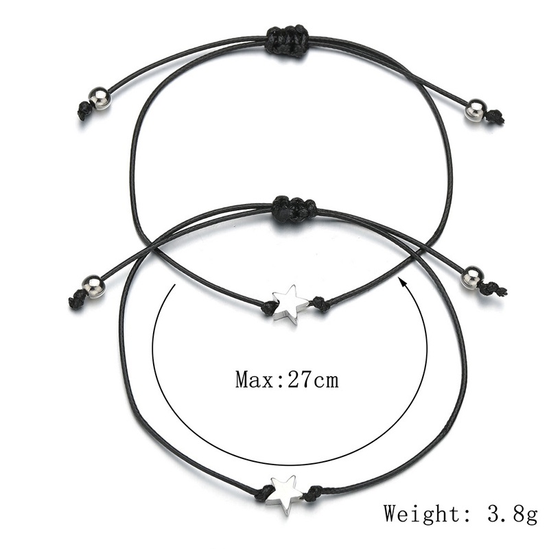 2 Pcs/Gelang Tali persahabatan Anyaman Krisan Bunga Korean Fashion Ersahabatan Matahari couple bracelet daisy hitam