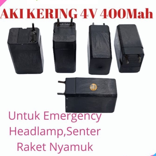 Batre Raket Nyamuk Cas / Aki Kering 4v / Batre Senter Emergency / Batre kipas angin / Baterai Aki Ke