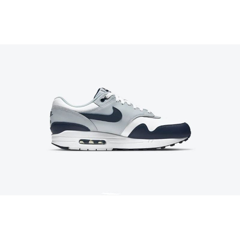 SNEAKERS PRIA WANITA NIKE AIR MAX 1 LV8 OBSIDIAN WHITE / OBSIDIAN WOLF GREY BLACK ORIGINAL