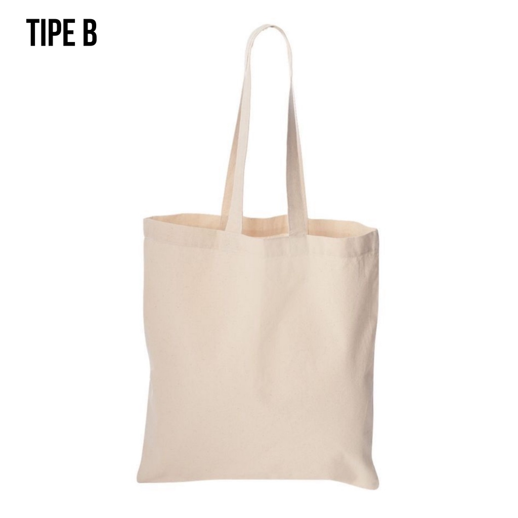 Tote Bag Canvas Polos TIPE B / Tas Nudie Canvas / Tote Bag Kanvas