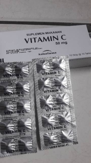 Vitamin C 50 mg dan 250 mg Kimia Farma Harga/ Bok(10 Lembar)#Suplamen Makanan#