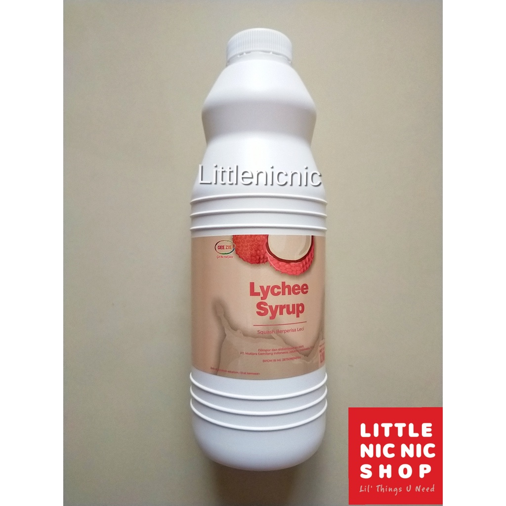 

Gee Zie Lychee syrup juice concentrate 1.2 Kg jus konsentrat rasa leci import Taiwan