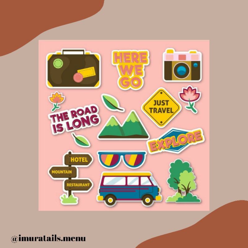 50pcs Sticker Tumblr Traveling 3