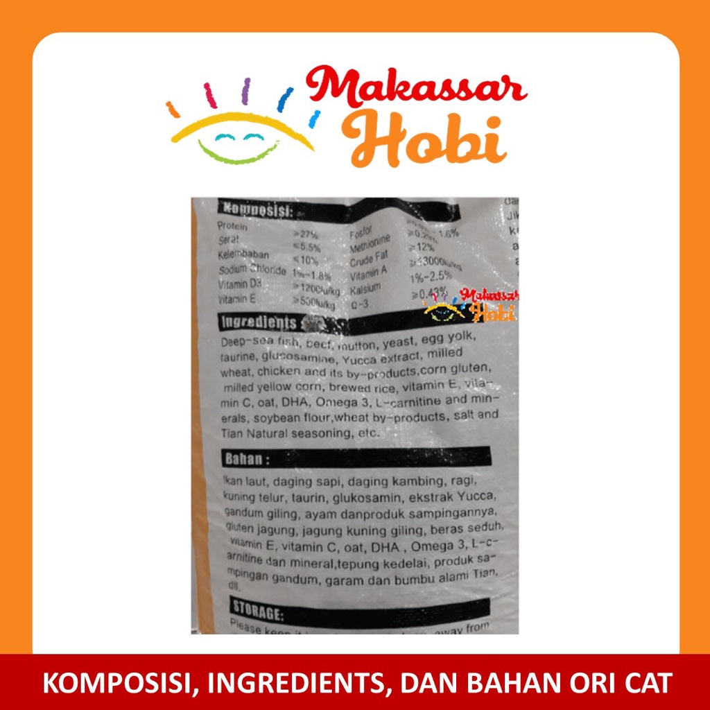 Makanan Kucing ORI CAT Oricat Food Repack 1kg 1 Kg