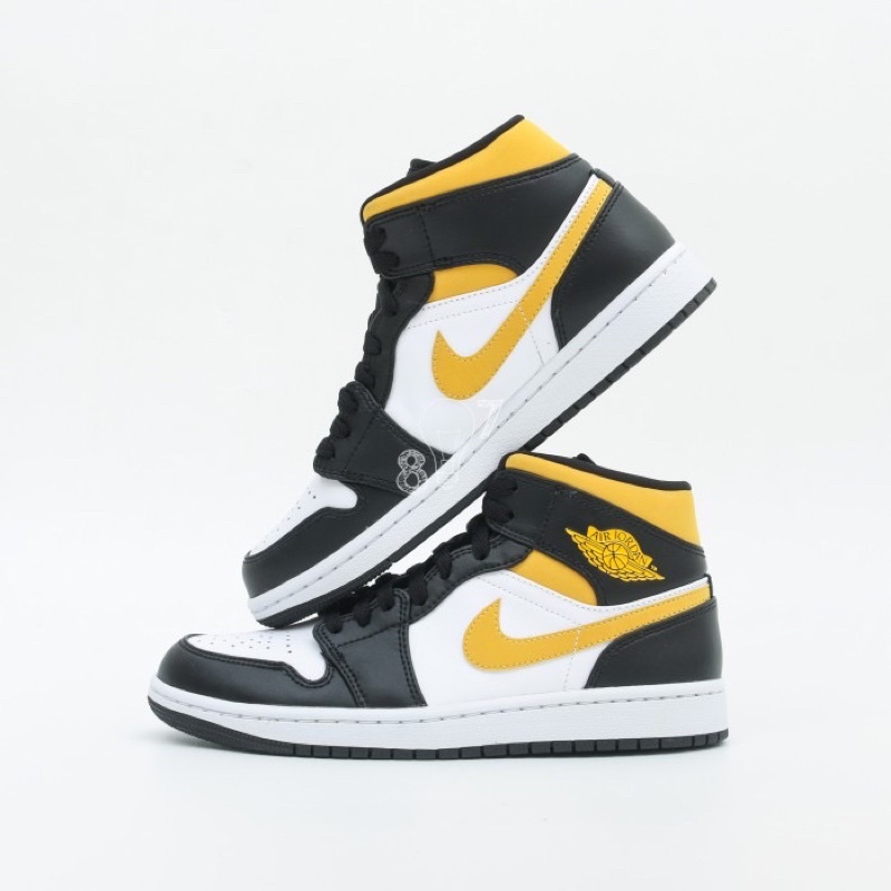 Air Jordan 1 Mid Black University Gold