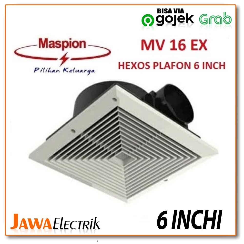 MASPION MV 16 EX EXHAUST FAN HEXOS FAN PLAFON Ukuran 6 inch