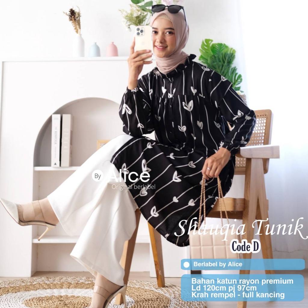 SHAUQIA TUNIK / 18.7 / BAHAN KATUN RAYON PREMIUM / LD 120 CM / PB 97 CM / ALLSIZE KEMEJA / ALICE