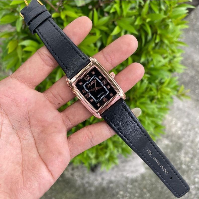 New!!!! Jam Tangan Wanita Alba Tali Kulit Model Petak Elegan || Water Resistance || Jam Tangan Wanita Simple Dan Murah Tahan Air || Jam Tangan Wanita Analog Quarzt