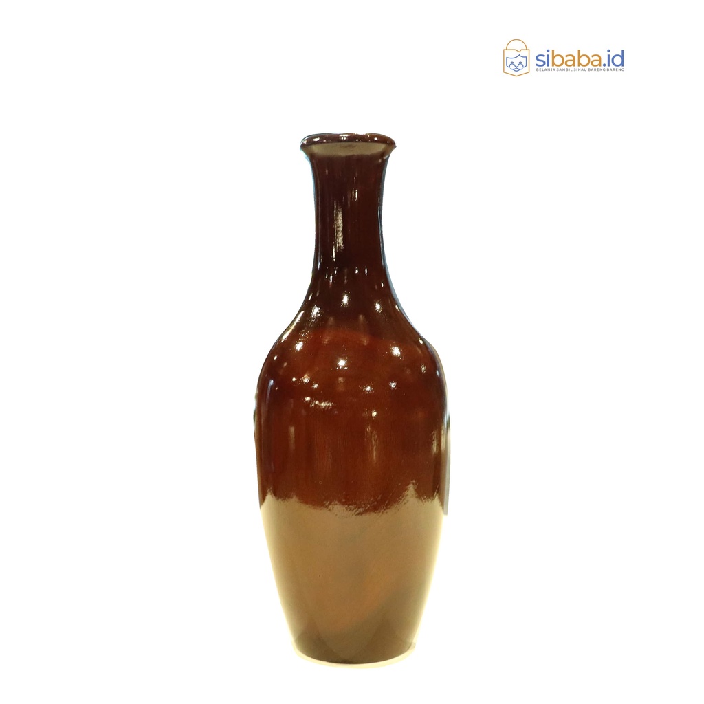 Sibaba.id - Vas Bunga Minimalis Besar Kayu Jati Asli