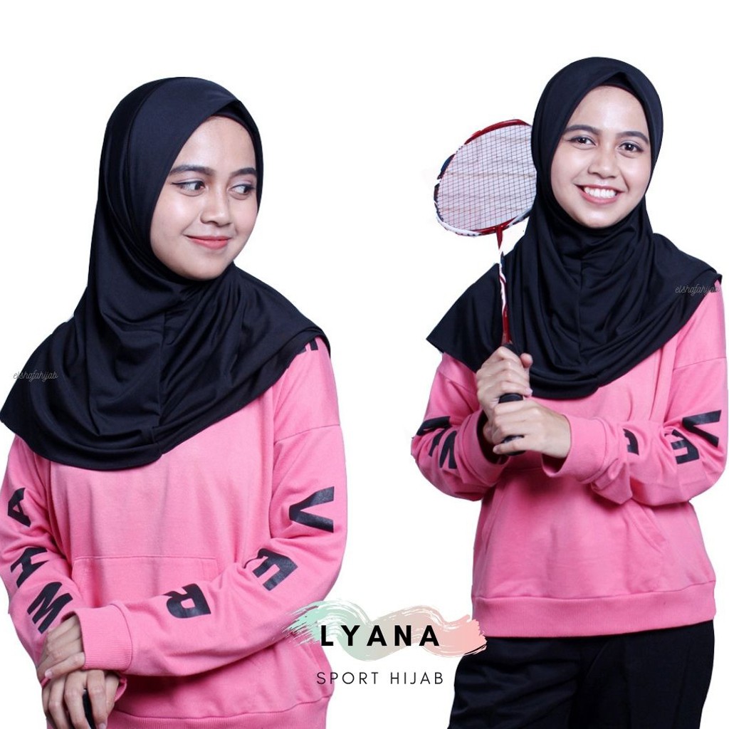 HIJAB SPORT/JILBAB SPORT/KERUDUNG OLAHRAGA/JILBAB INSTAN BERGO NON PED LYANA