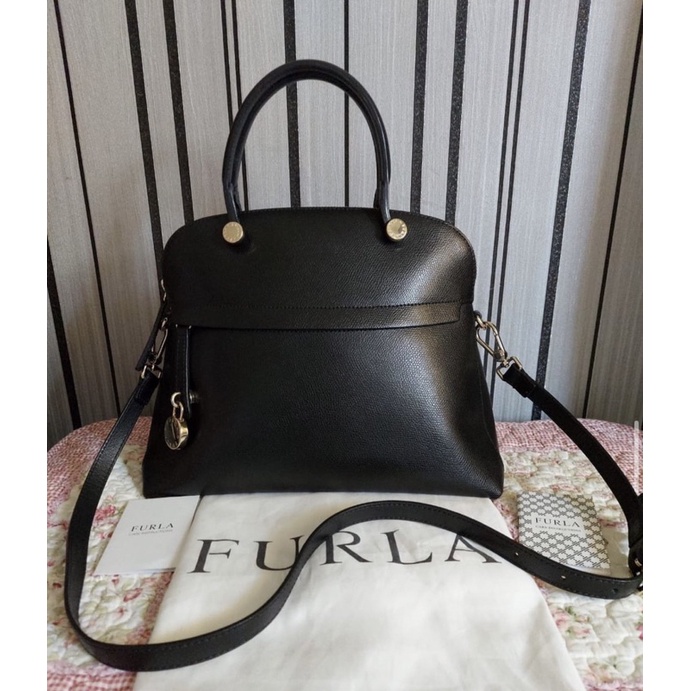Furla Piper Dome Medium Onyx Preloved ORIGINAL