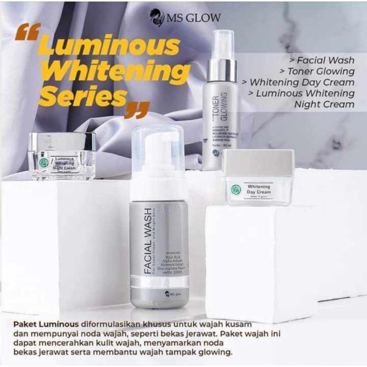 Ms Glow Paket Luminous Series Free Pouch / Ms Glow Original