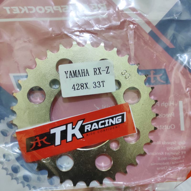 Gear Belakang SSS 428 28 30 31 32 33 34 35 36 37 38 39 40 RXZ RXKing Jupiter Vega MX FIZR-TKRacing 428-33