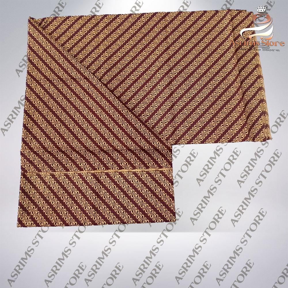 Kain Batik Jogja Jarik Batik Samping Kebat Jogjaan Hitam Putih Santoso AAA Premium Original-5