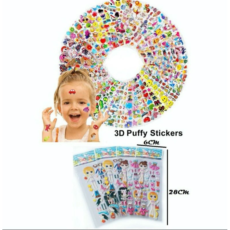 

STIKER 3D ANAK / STICKER TIMBUL / MAINAN TEMPEL KARAKTER MAINAN ANAK TEMPELAN