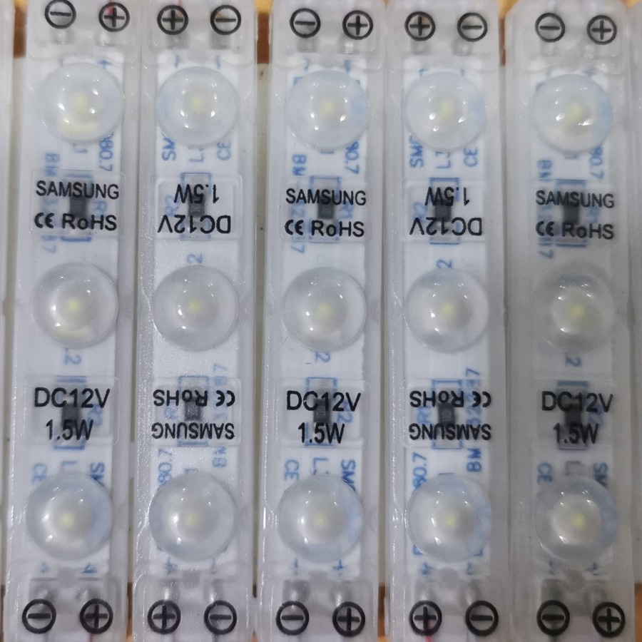 Lampu LED Modul 12v DC 3 Mata 2835 12 v volt Module Neon Box