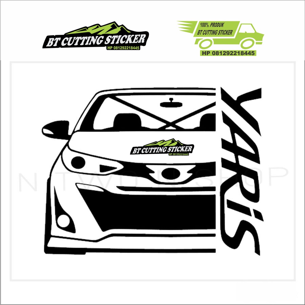 Stiker mobil TOYOTA Yaris 2006/2013/2019 sticker mobil toyota yaris sticker variasi mobil yaris stik