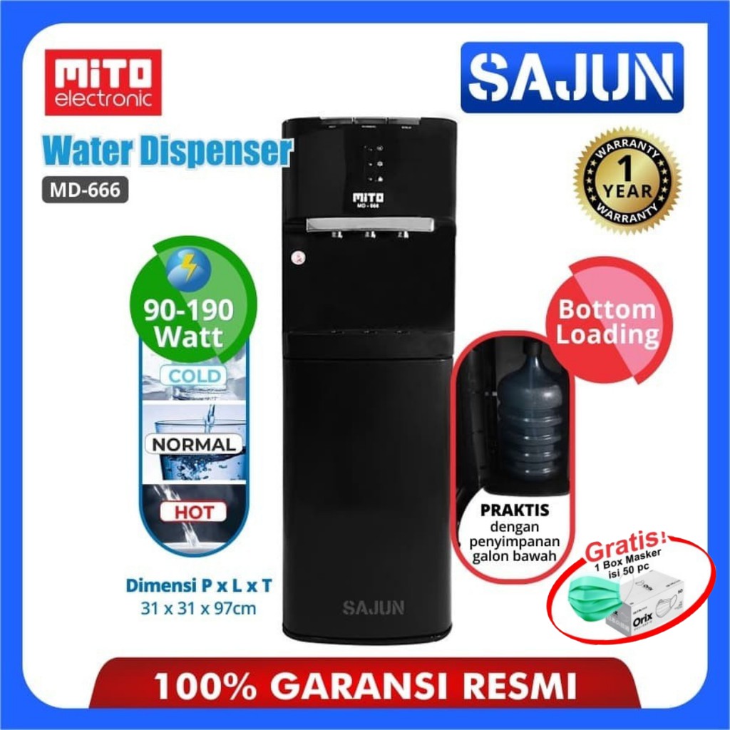 Mito MD-666 Water Dispenser Galon Bawah MD666