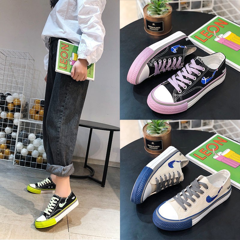 M Footwear Seon Li - Sepatu Sneakers Canvas Wanita Import