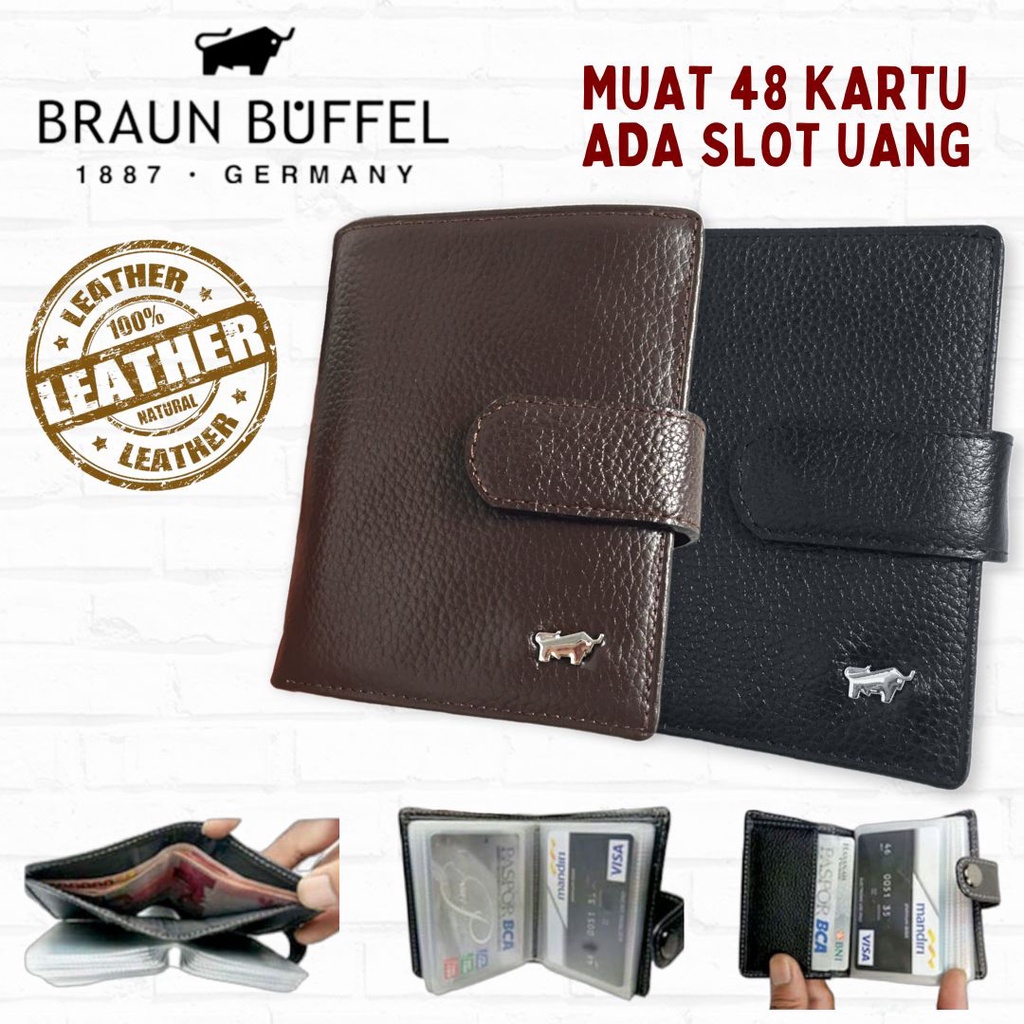 Dompet kartu atm KULIT ASLI tempat kartu hush puppies untuk pria dan wanita