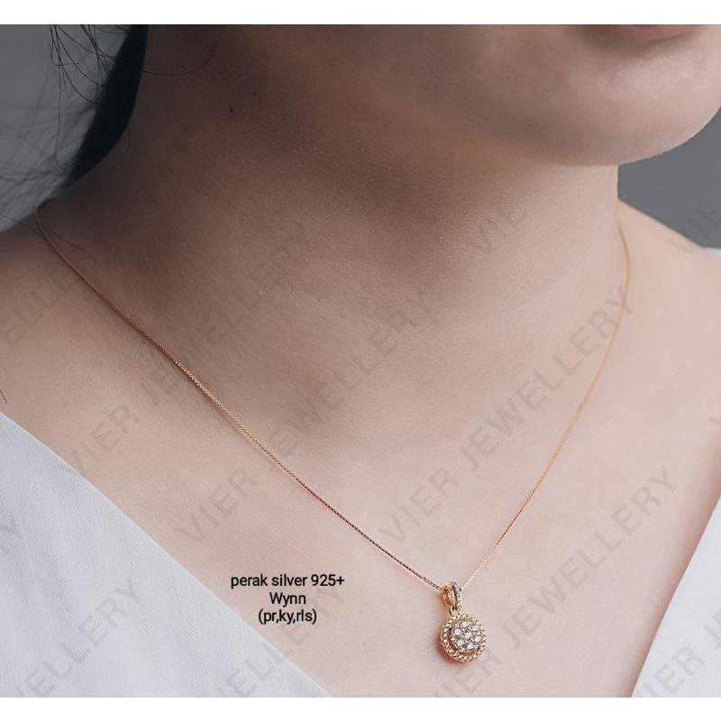 Kalung perak silver 925+wynn,TIDAK luntur, aman dipake sehari hari,mandi,cocok buat yg alergi xuping