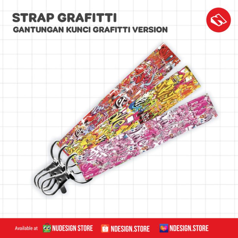 NDESIGN - STRAP GANTUNGAN KUNCI GRAFITTI