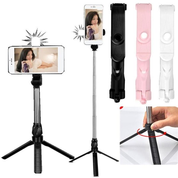 wireless tripod hp bluetooth remote shutter button xt-10 selfie stick tongsis tripod 2in1 phone for android ios