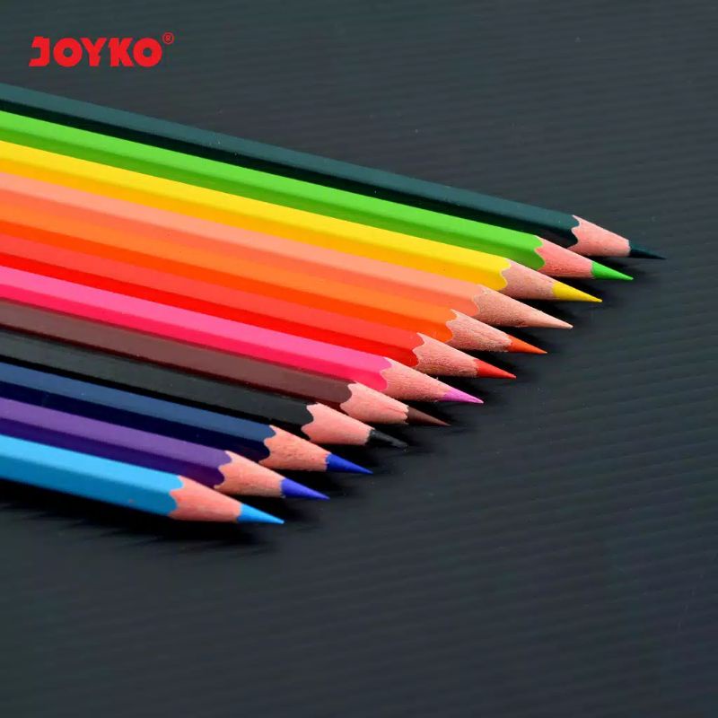 PENSIL WARNA JOYKO 24 WARNA Pensil Warna Joyko Superior Quality Color Pencils Hexagonal Grip PB