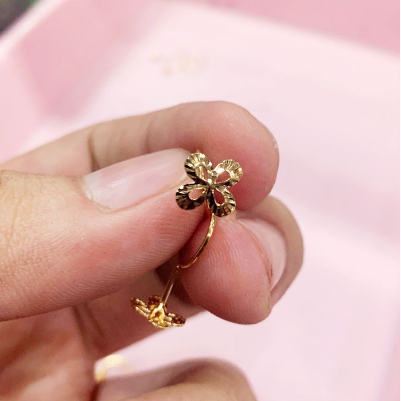 Banyak motif. Anting toge anak dan dewasa emas asli kadar 700 70 16k love bulat merica boba setengah 0,5 gram gr g ringan permata bunga mickey infinity anak dewasa bayi