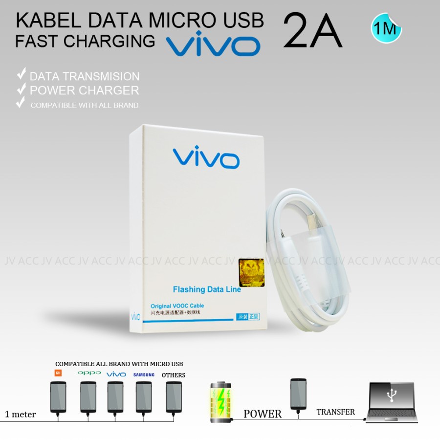 VIVO KABEL DATA 2A FAST CHARGING MICRO USB ORIGINAL