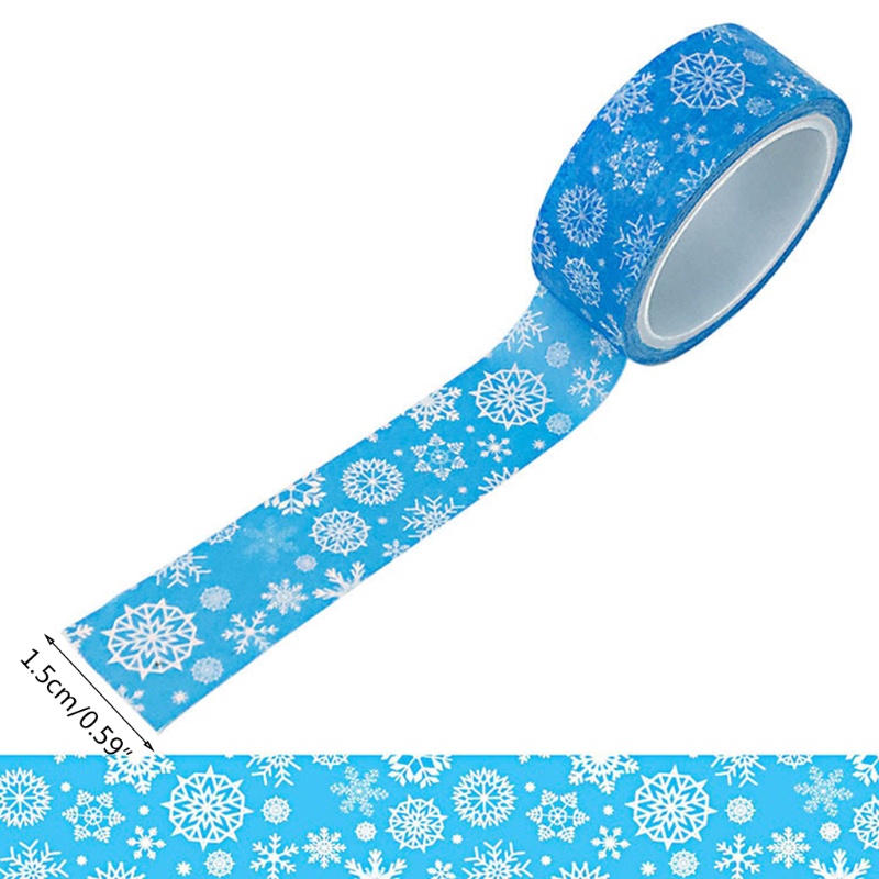 12 Roll Tape Kertas Washi Motif Natal Untuk Scrapbook