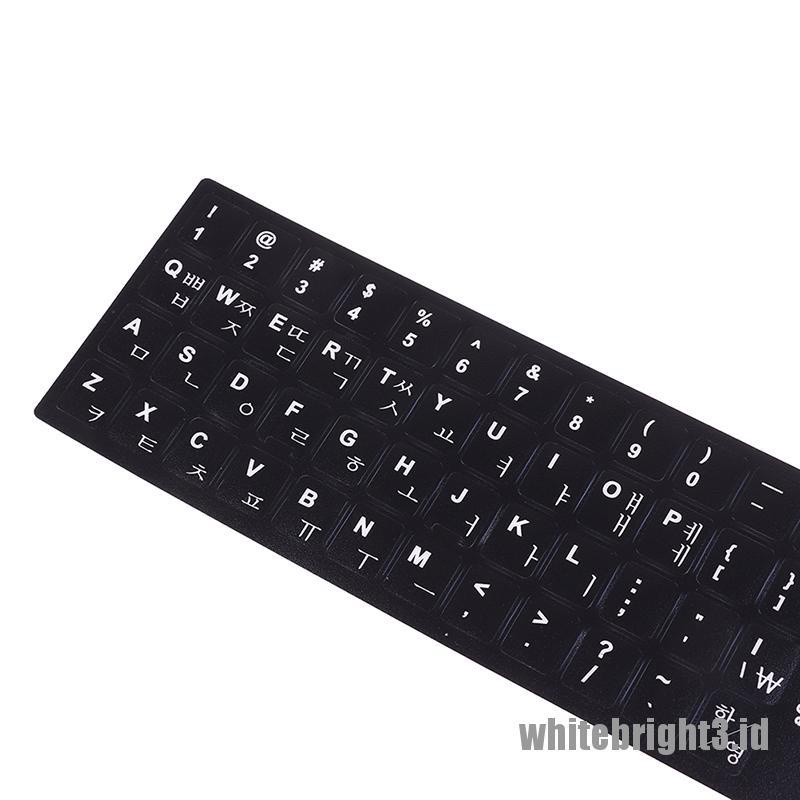 &lt; White3 &gt; 1Pc Stiker Pelindung Keyboard Motif Print Gaya Korea