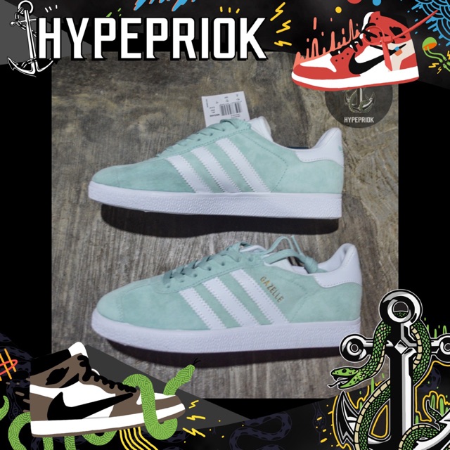 adidas gazelle light green