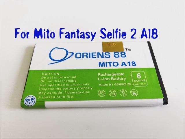 (P) Baterai batre battery Mito Fantasy Selfie 2 A18 Double power/IC oriens88