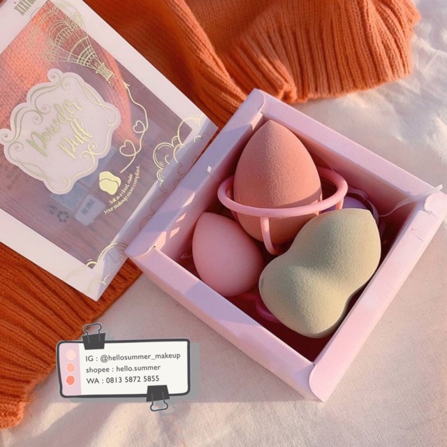 [ORIGINAL THAILAND] Xixi Powder Puff Beauty Blender Set