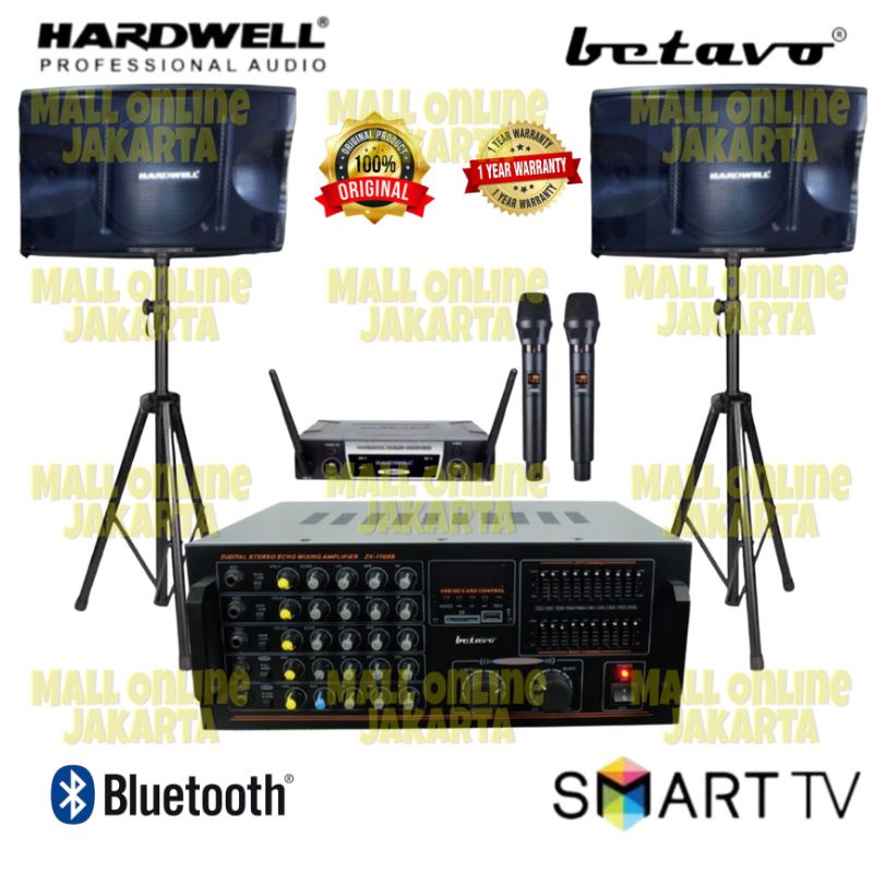 Paket Karaoke Hardwell 10 inch Original speaker set sound system