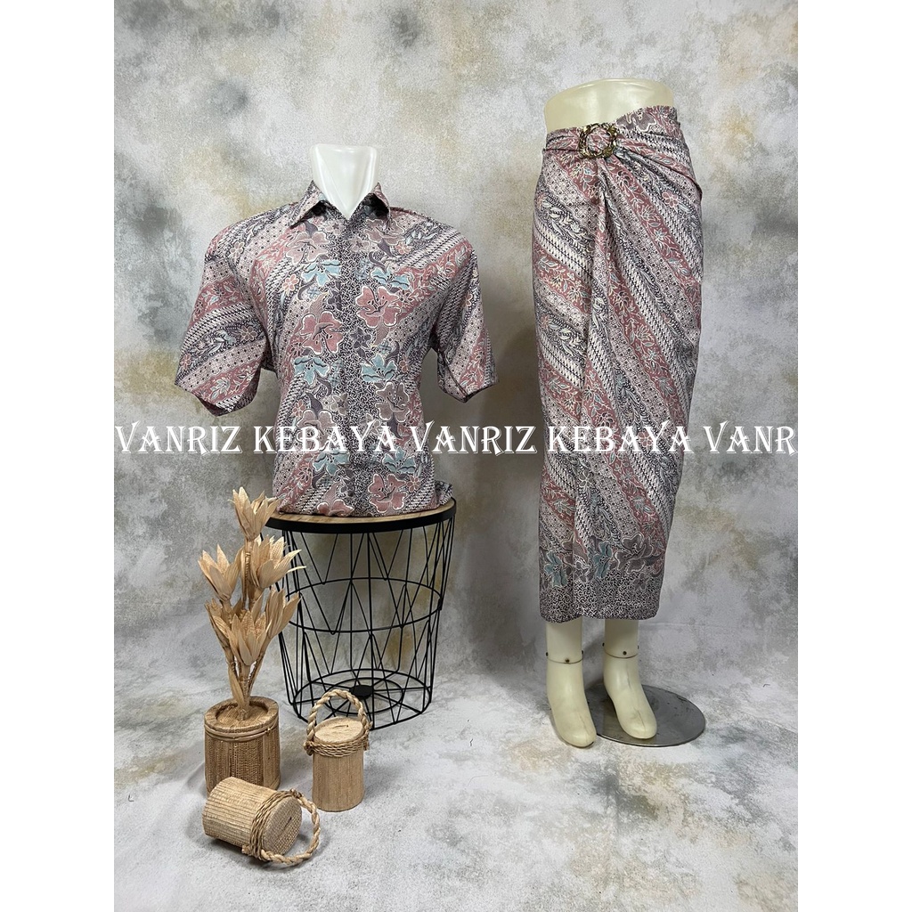 Vanriz Kebaya-Batik Couple Lengan Pendek Couple Rok Lilit