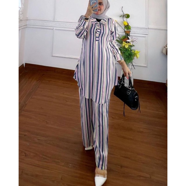 ⚡gamisno⚡one set wanita kekinian fashion muslim terbaru /one set fadiyah collection / one set terbar