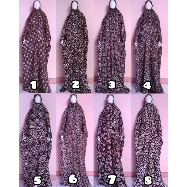 MUKENA TERUSAN DEWASA RAYON BATIK SOGAN