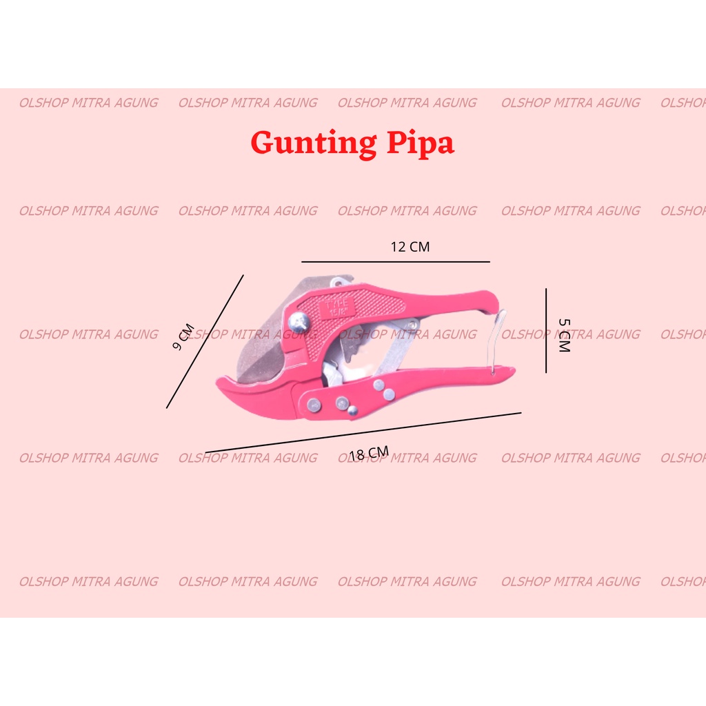 OLS Gunting Pipa PVC Hand Tools Merah Tang Potong Pipa Tang Potong Paralon MA