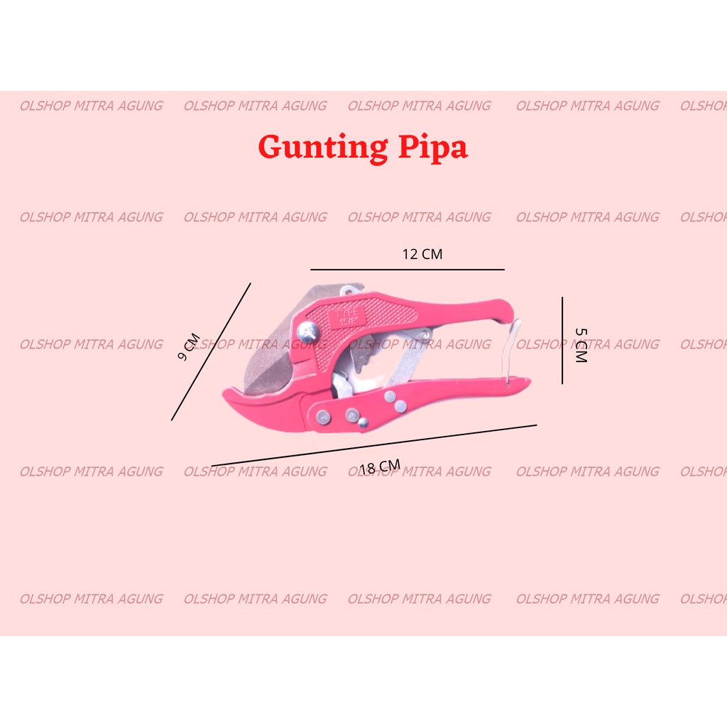 OLS Gunting Pipa PVC Hand Tools Merah Tang Potong Pipa Tang Potong Paralon MA