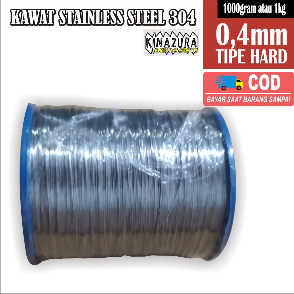 Kawat Stainless / Kawat Stenlis 304 Hard 0.4 mm 1 Kilogram
