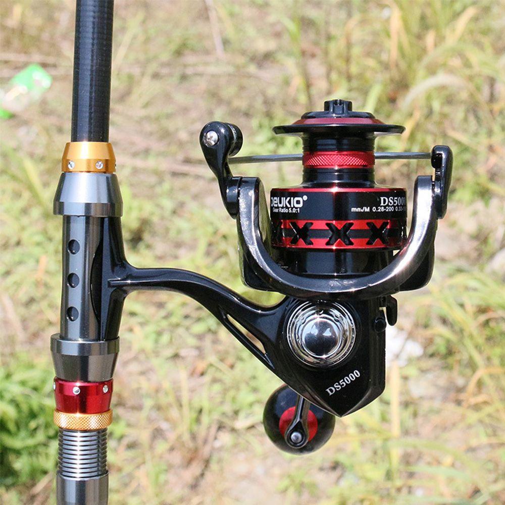 TOP Spinning Fishing Reel New 2000-6000 Alat Pancing Camping All Metal Logam Roda