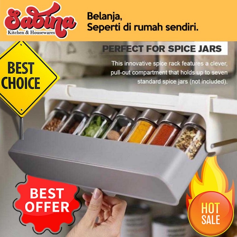 Rak Gantung Dapur Laci Penyimpanan Bumbu Dapur Shelf Spice Organizer