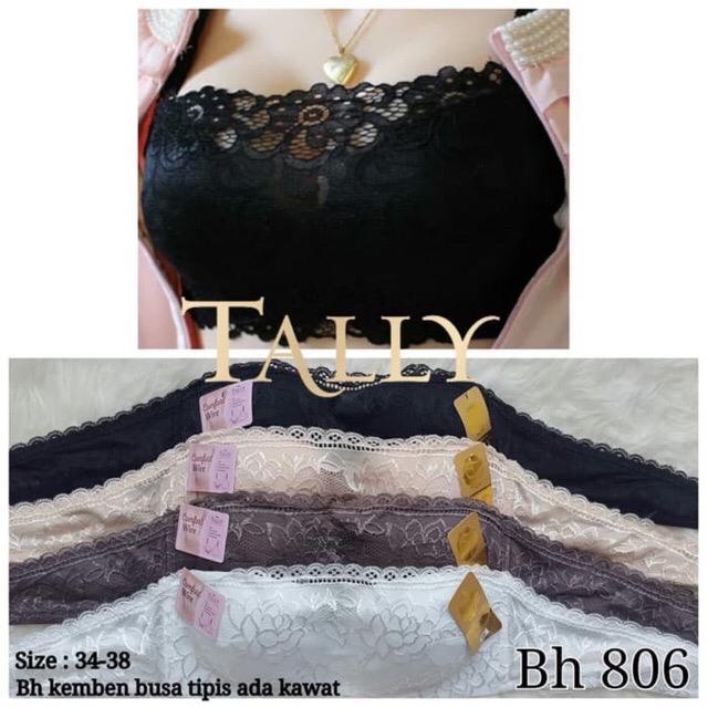 BH KEMBEN TALLY 806 BROKAT RENDA BUSA TIPIS ADA KAWAT - BRA KEMBEN WANITA MEREK TALLY BAHAN RENDA - ARA98 STORE