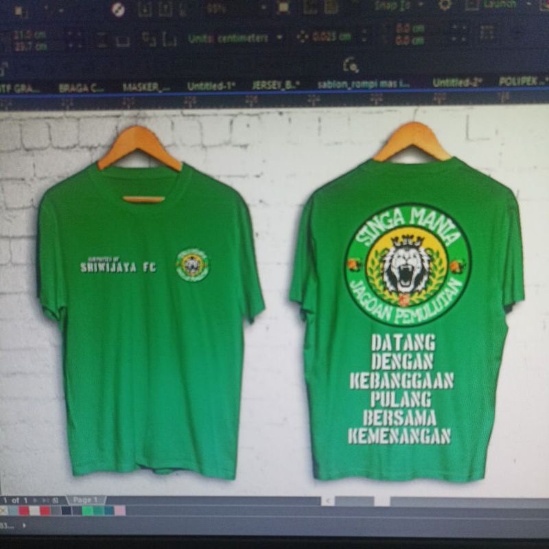 kaos custom sriwijaya fc singamania